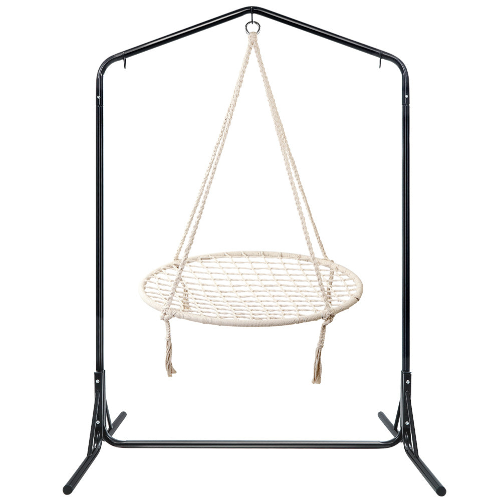 Gardeon Hammock Chair with Stand Nest Web Outdoor Swing 100cm-2