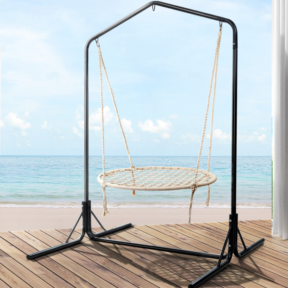 Gardeon Hammock Chair with Stand Nest Web Outdoor Swing 100cm-7