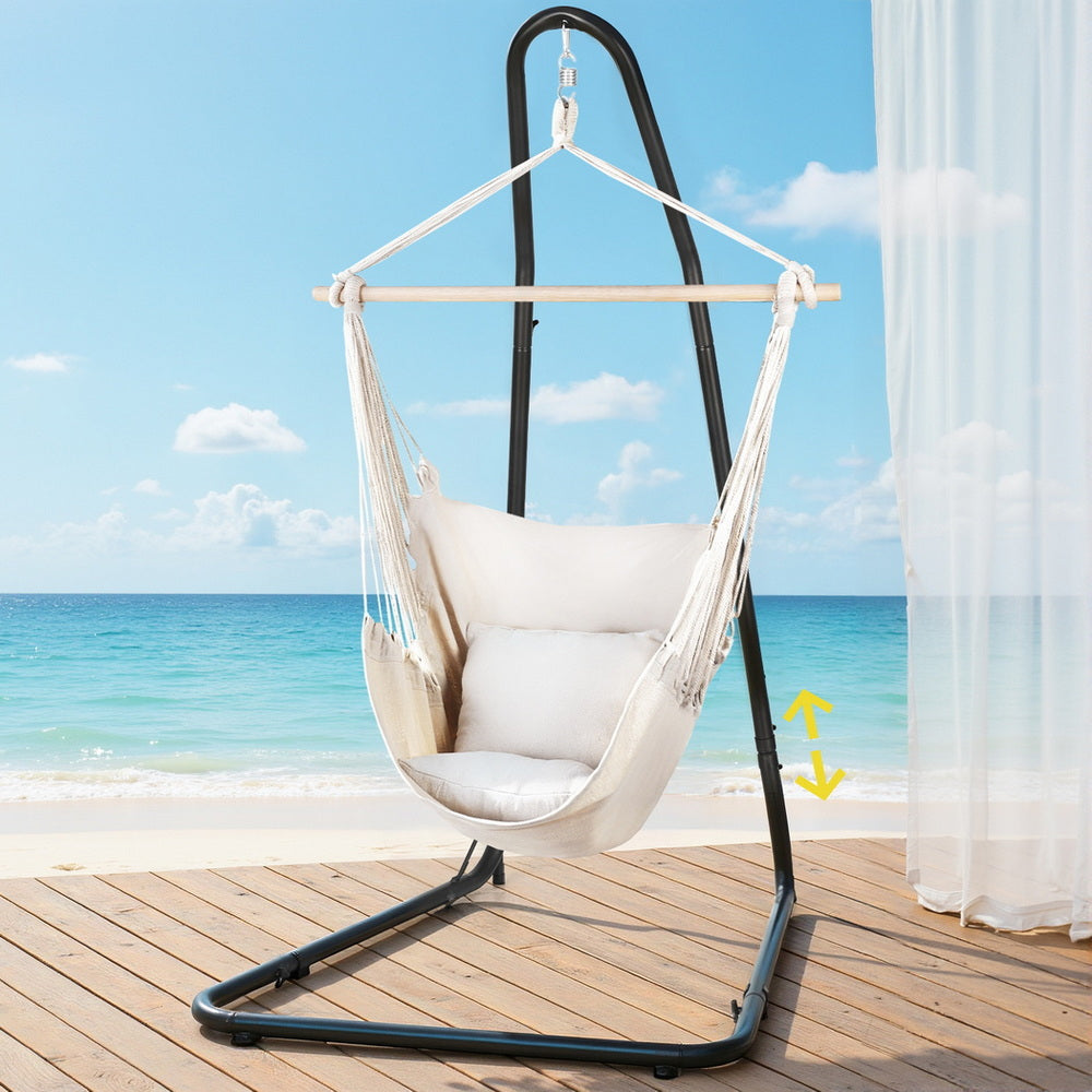 Gardeon Hammock Chair with Heavy Duty Steel Stand-6