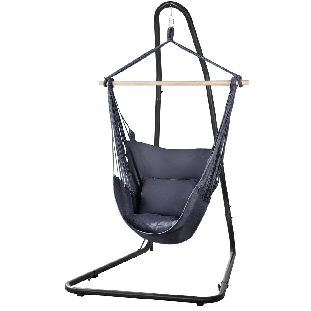 Gardeon Hammock Chair with Heavy Duty Steel Stand-0