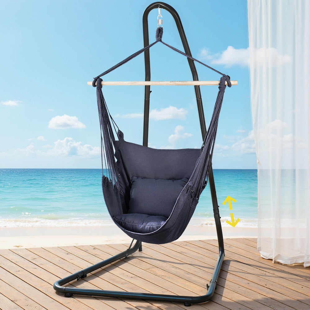 Gardeon Hammock Chair with Heavy Duty Steel Stand-6