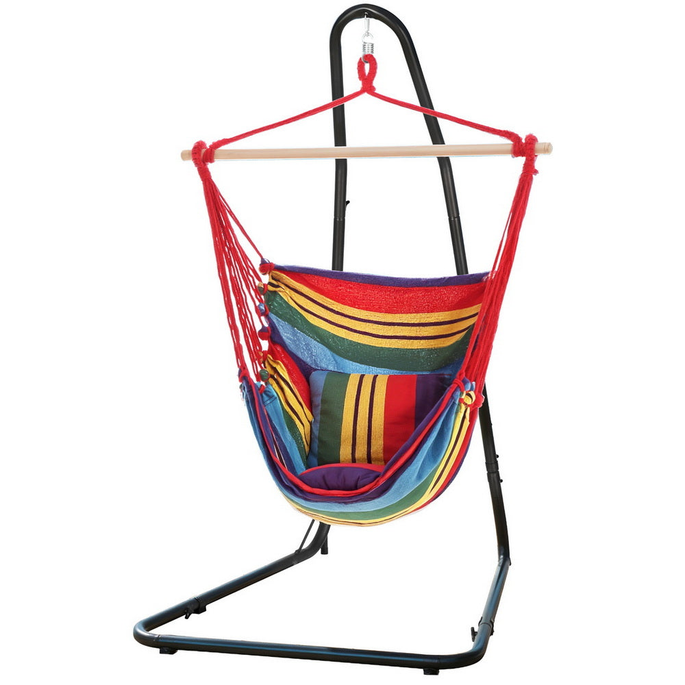 Gardeon Hammock Chair with Heavy Duty Steel Stand-0
