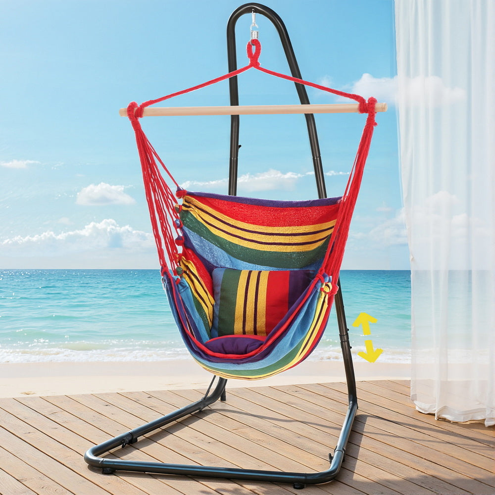 Gardeon Hammock Chair with Heavy Duty Steel Stand-6