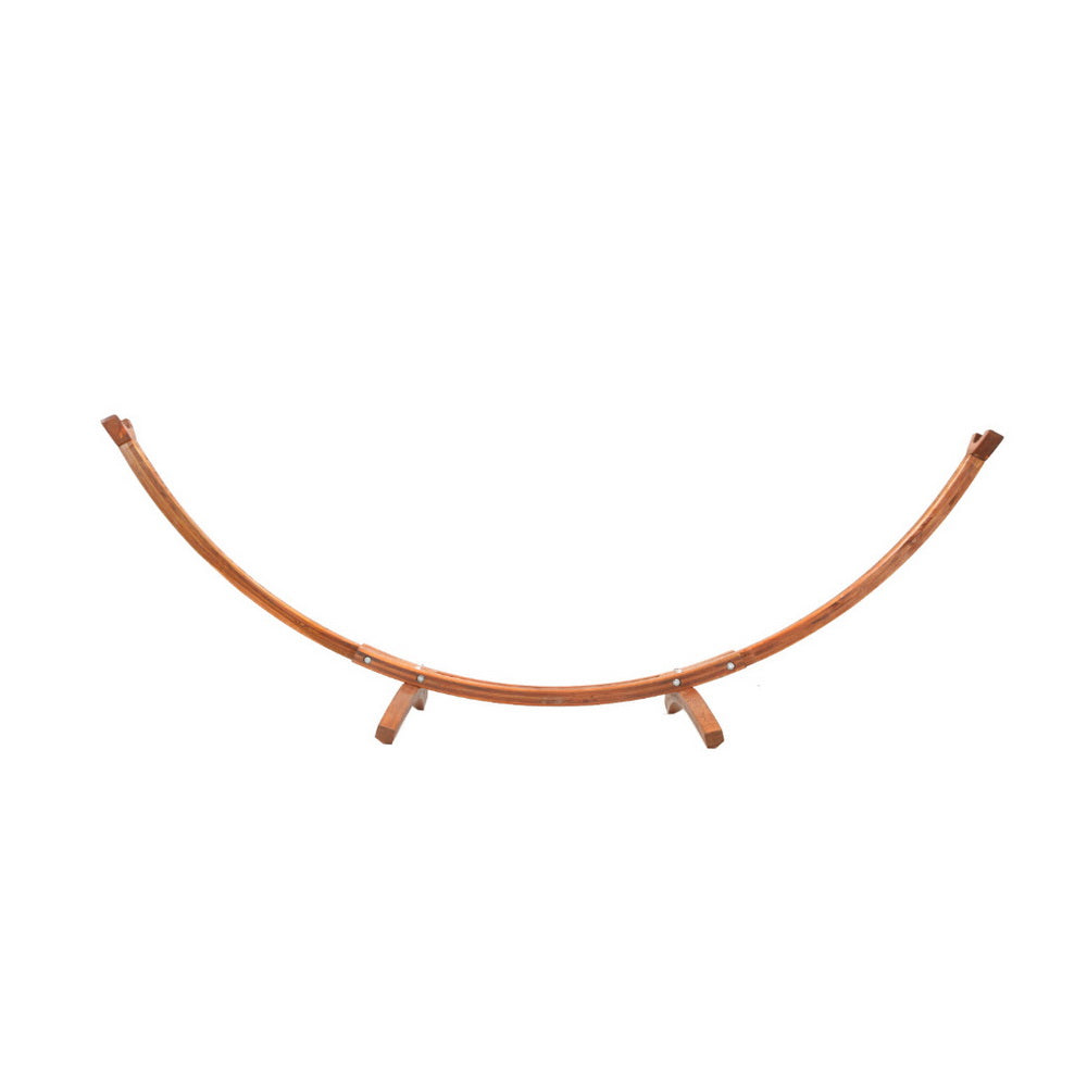 Gardeon Hammock Bed Stand Larch Wood 315cm Length-2