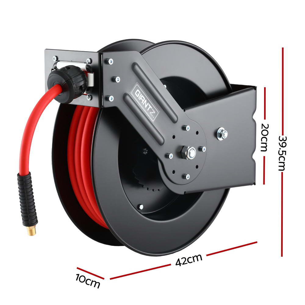 Giantz Air Hose Reel 3/8 IN x 15m Retractable Air Hose 300PSI-2