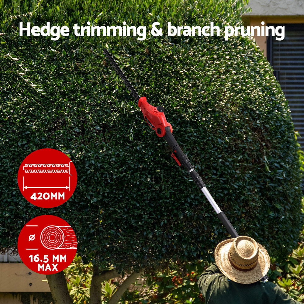 Giantz Cordless Pole Hedge Trimmer Garden Pruner Electric Cutter-3