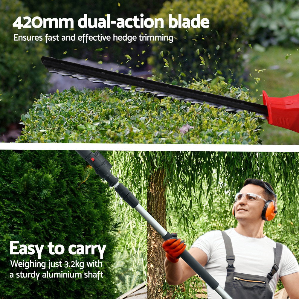 Giantz Cordless Pole Hedge Trimmer Garden Pruner Electric Cutter-4
