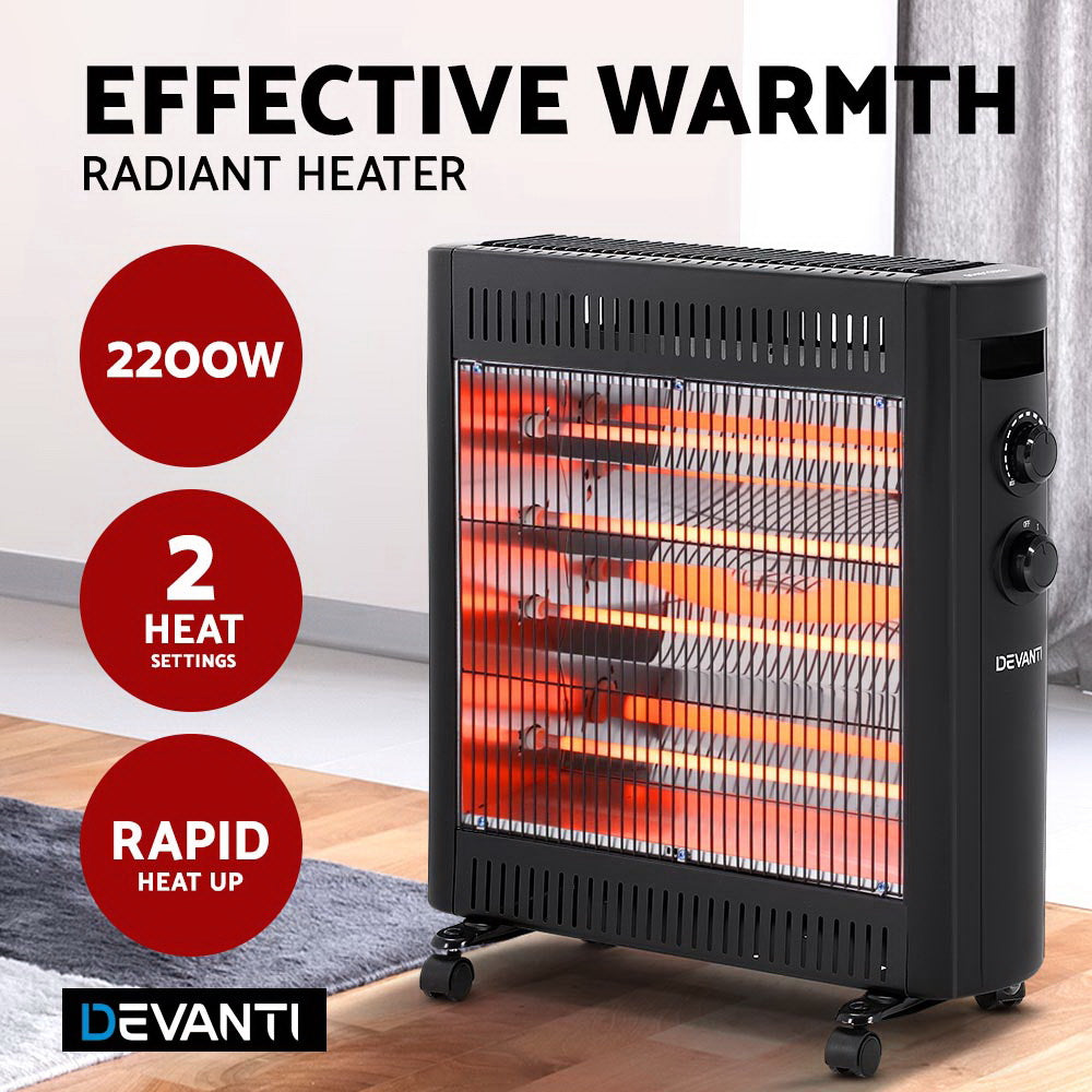 Devanti 2200W Infrared Heater Radiant Heaters-2