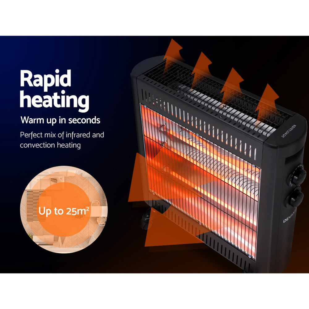 Devanti 2200W Infrared Heater Radiant Heaters-3