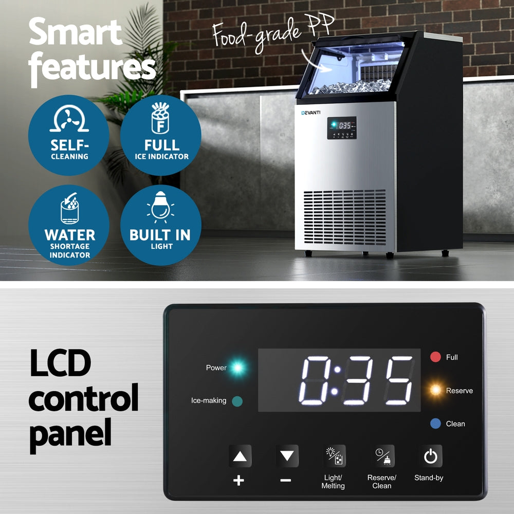 Devanti 60kg Ice Maker Commercial Machine-4