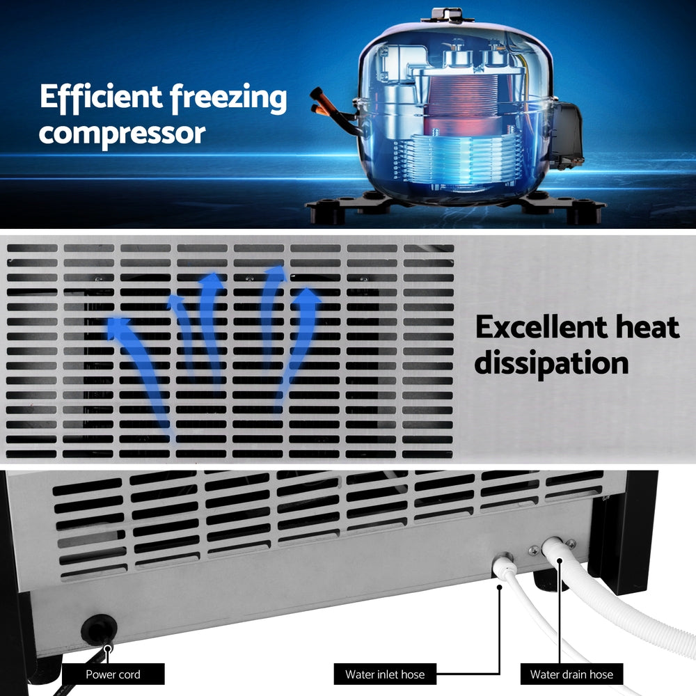 Devanti 60kg Ice Maker Commercial Machine-5