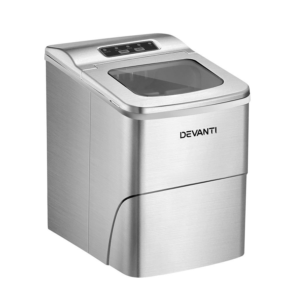 Devanti Portable Ice Cube Maker - Silver-0