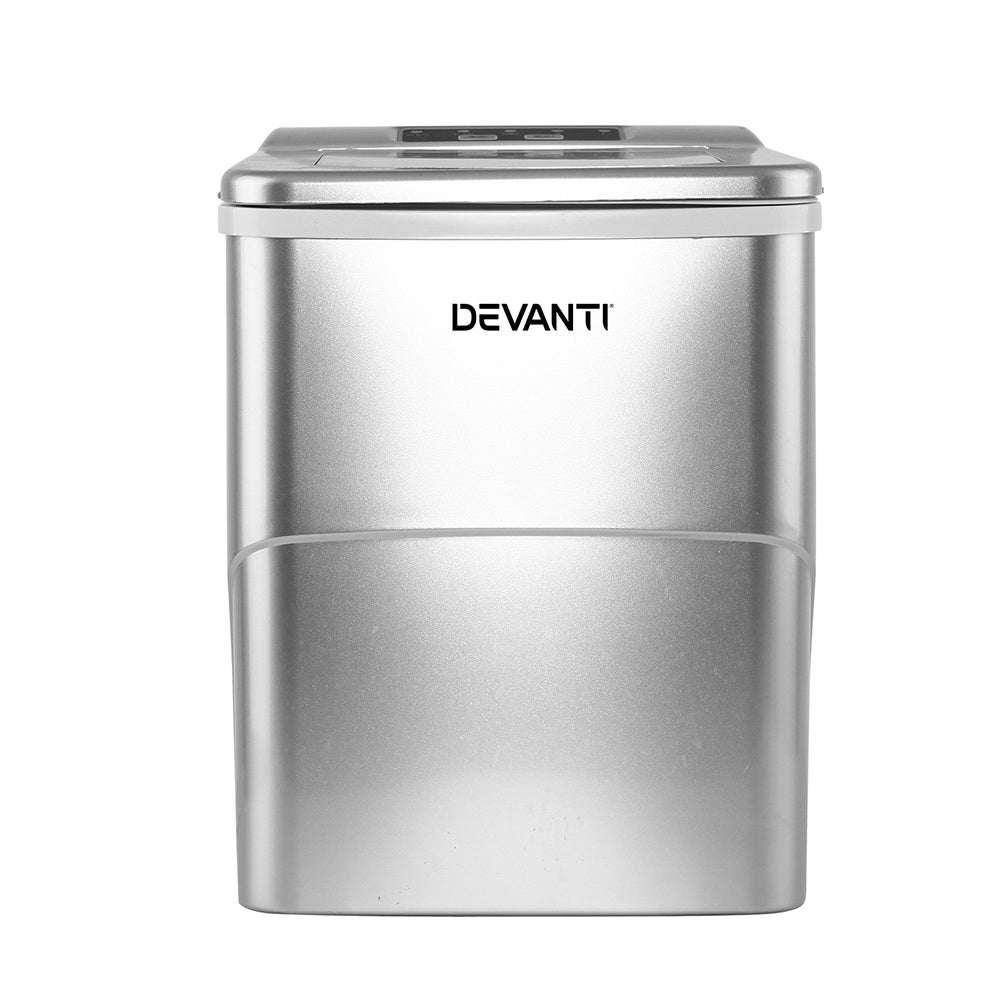 Devanti Portable Ice Cube Maker - Silver-2