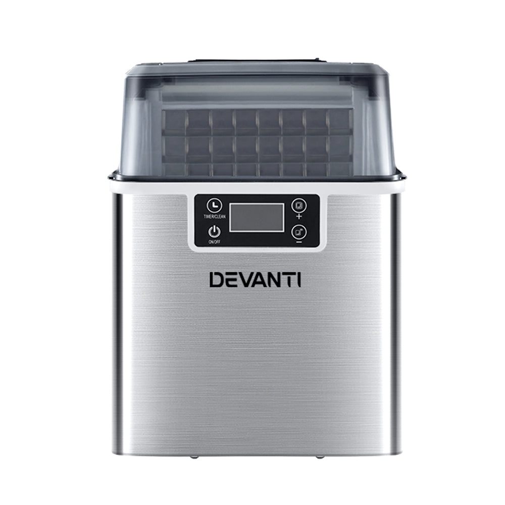 Devanti Ice Maker Machine Commercial Portable Ice Cube Tray Countertop 3.2L-2