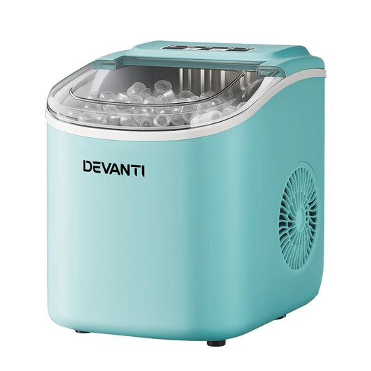 Devanti 12kg Ice Maker Machine w/Self Cleaning Green-0