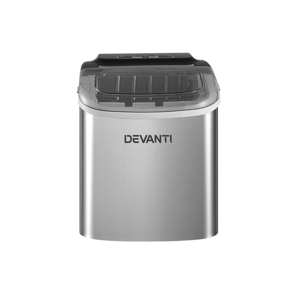 Devanti 12kg Ice Maker Machine w/Self Cleaning Silver-2