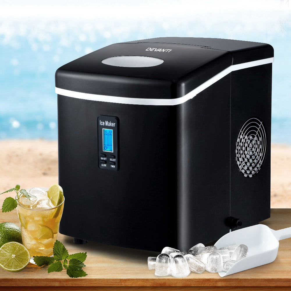 DEVANTI 3.2L Portable Ice Cube Maker Machine Benchtop Counter Black-7