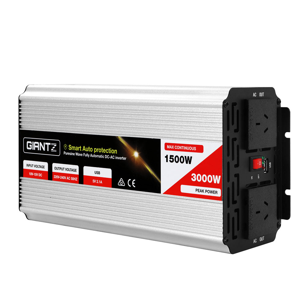 Giantz 1500W Puresine Wave DC-AC Power Inverter-0