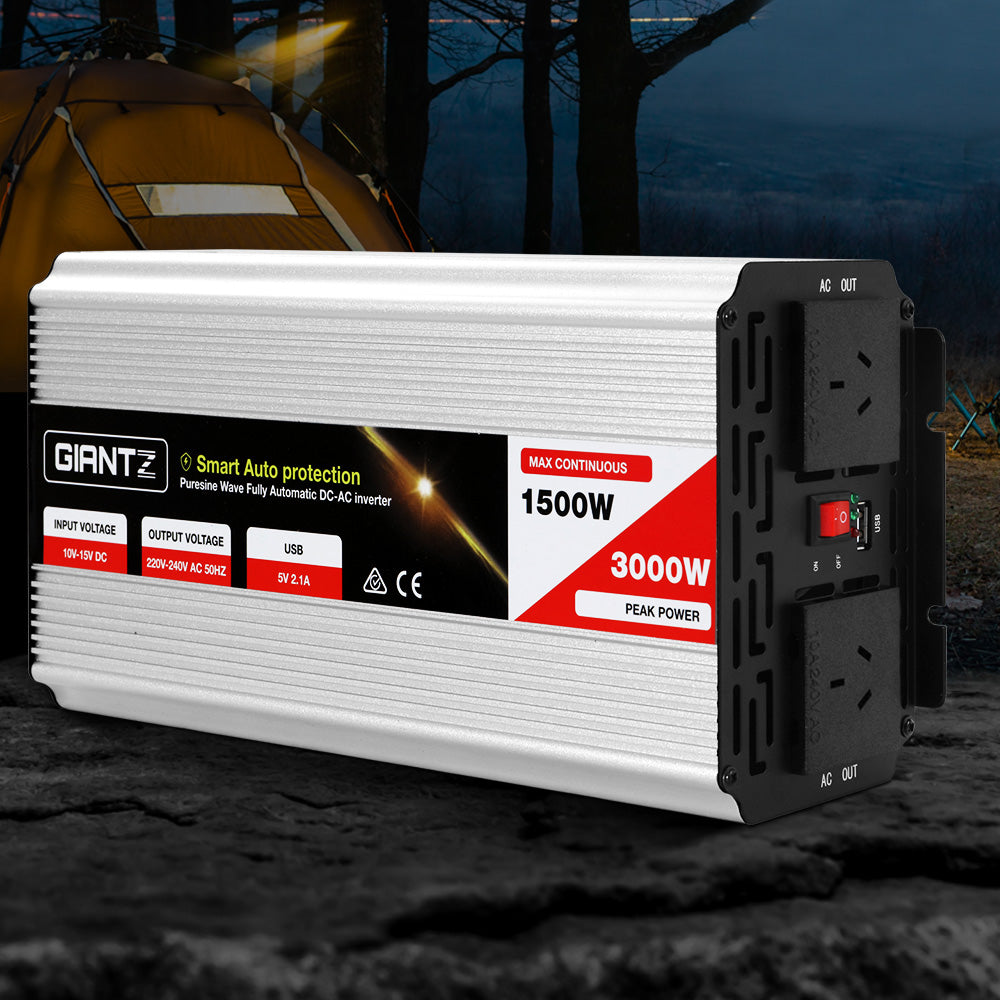 Giantz 1500W Puresine Wave DC-AC Power Inverter-7