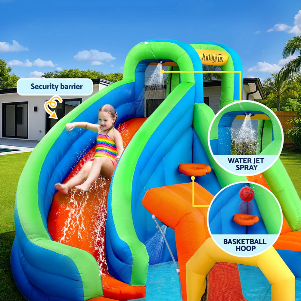 AirMyFun Kids Inflatable Pool Water Slide Cannon Splash Park Castle Outdoor Toys 427X374CM-3