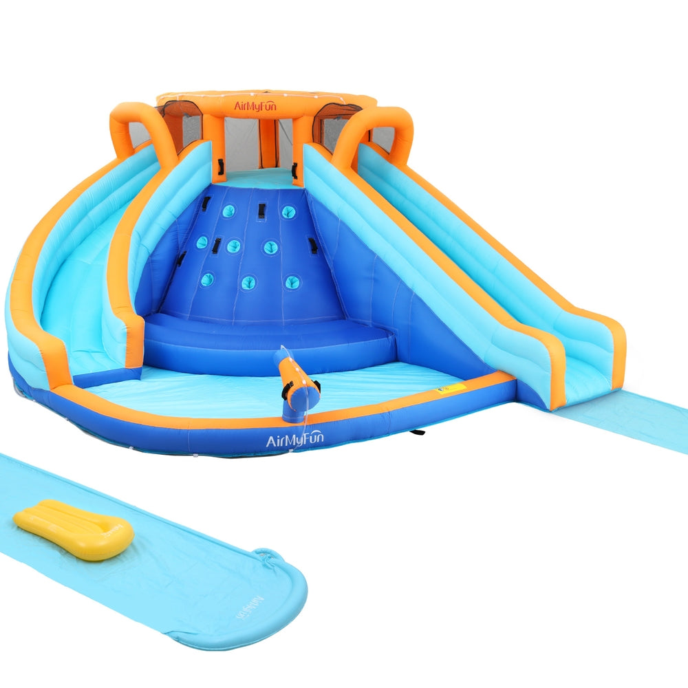 AirMyFun Kids Inflatable Pool Water Double Slide Park Jumping Castle 465X390CM-0