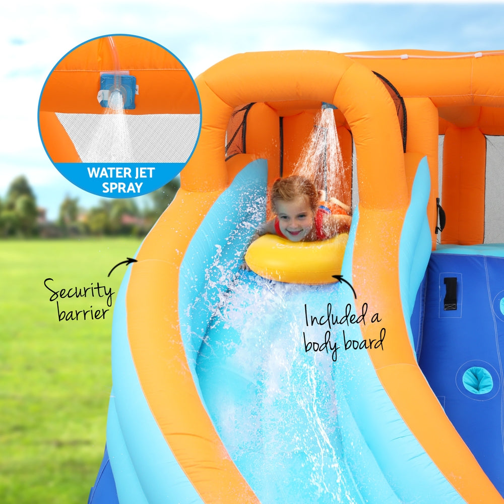 AirMyFun Kids Inflatable Pool Water Double Slide Park Jumping Castle 465X390CM-3