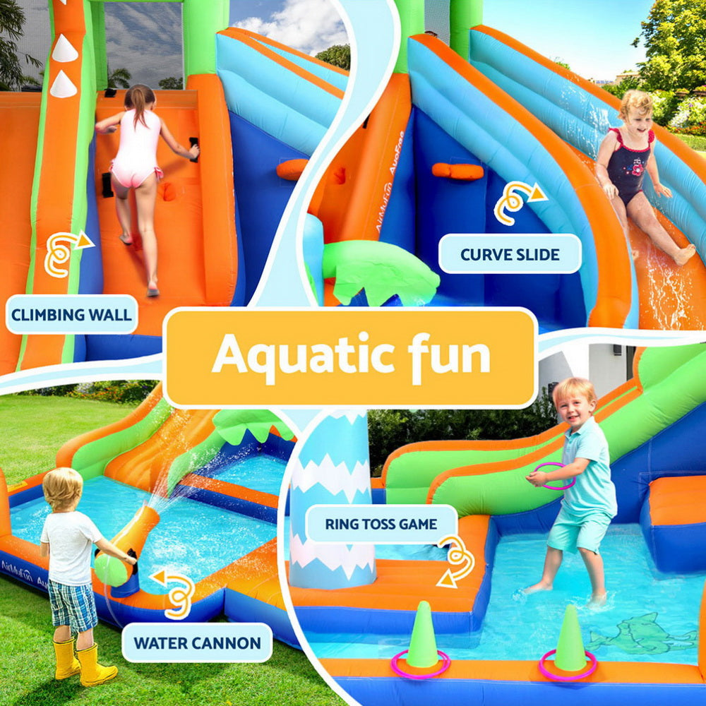 AirMyFun Kids Inflatable Pool Water Double Slide Park Jumping Castle 465X430CM-2