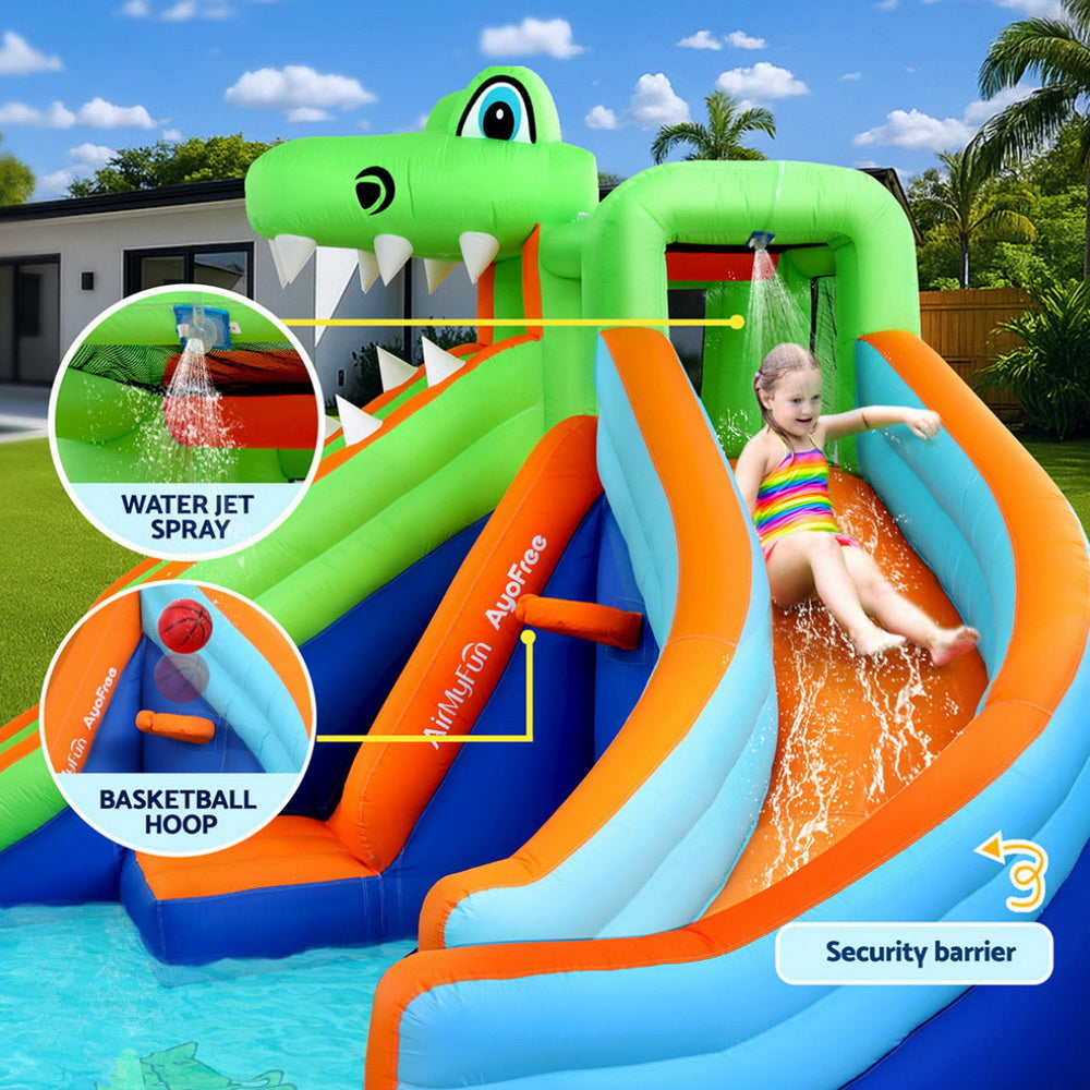 AirMyFun Kids Inflatable Pool Water Double Slide Park Jumping Castle 465X430CM-3