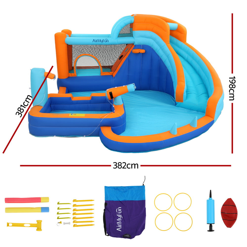 AirMyFun Kids Inflatable Pool Water Slide Park Jumping Castle Bounce 382X381CM-1