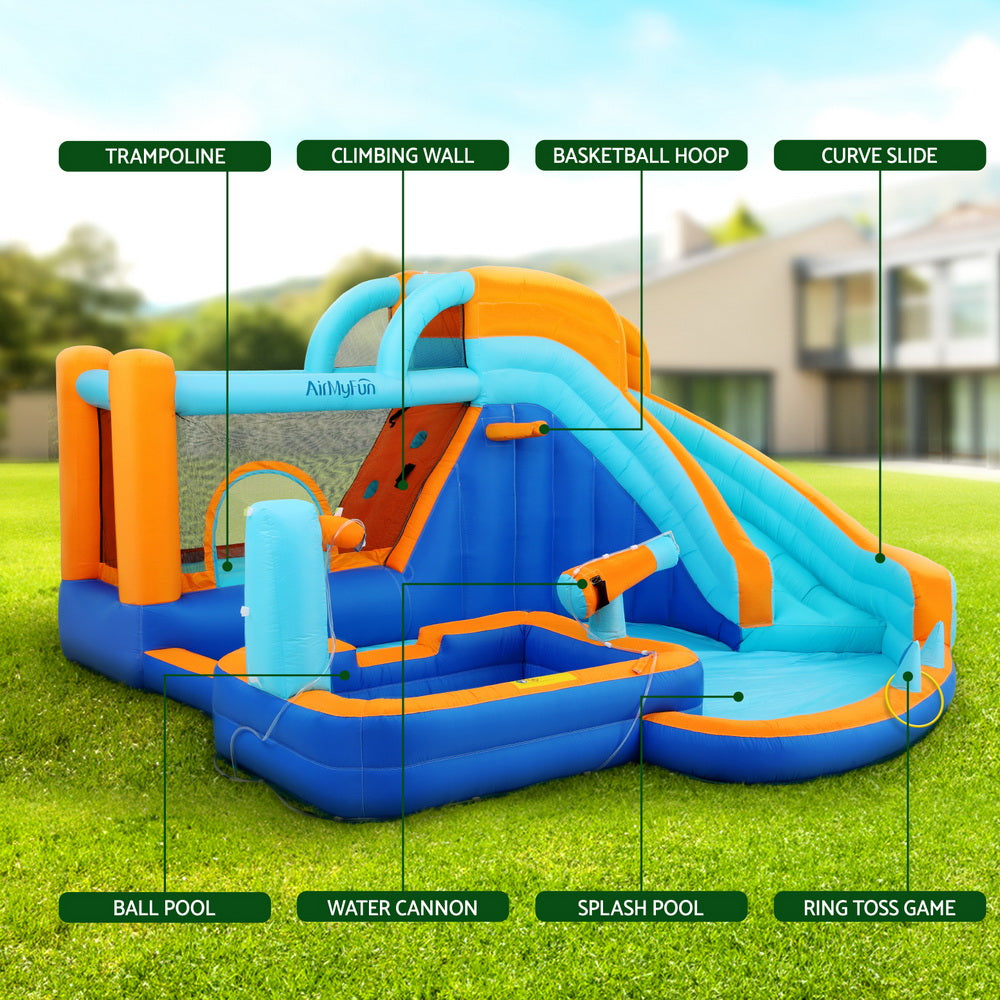 AirMyFun Kids Inflatable Pool Water Slide Park Jumping Castle Bounce 382X381CM-3