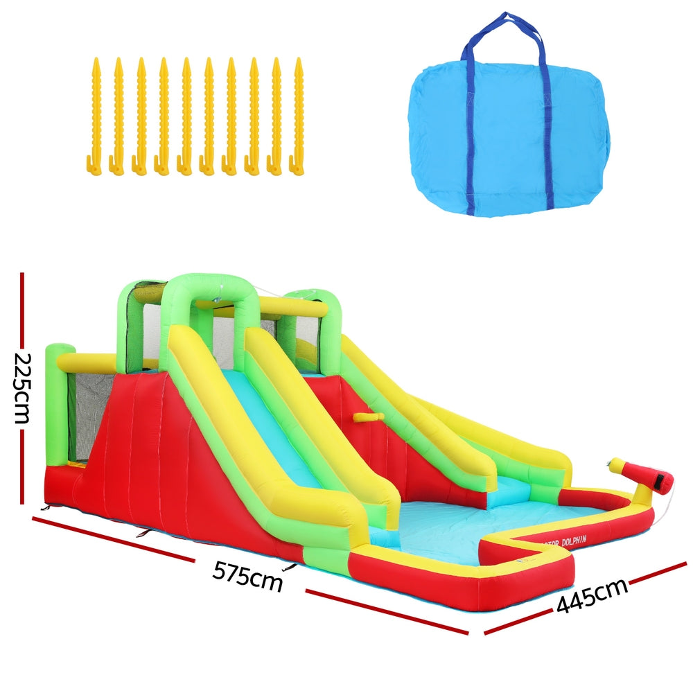 Doctor Dolphin Kids Inflatable Pool Water Slide Park Jumping Castle 575X445CM-1