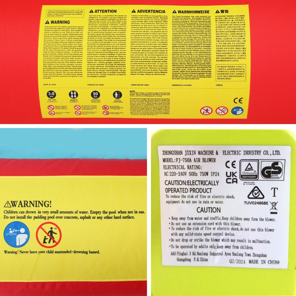 Doctor Dolphin Kids Inflatable Pool Water Slide Park Jumping Castle 575X445CM-5