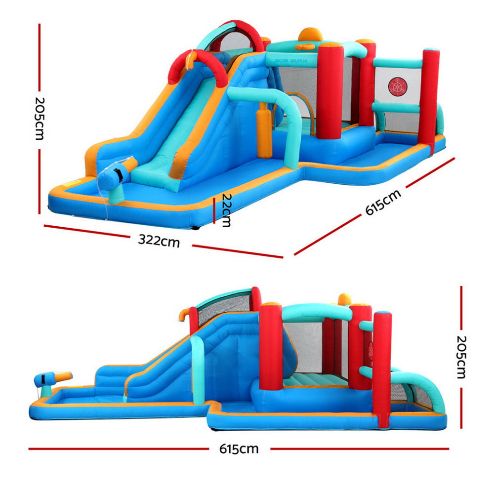 Kids Inflatable Water Slide Splash Pool Park Jumping Castle Bounce 615X322CM-1