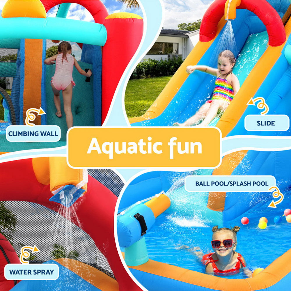 Kids Inflatable Water Slide Splash Pool Park Jumping Castle Bounce 615X322CM-2