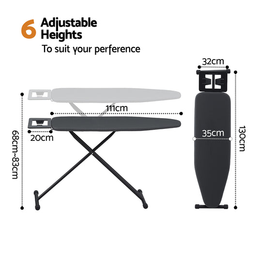 Artiss Ironing Board with Iron Rest with 3 Layers Extra Thick Cover Easy Storage