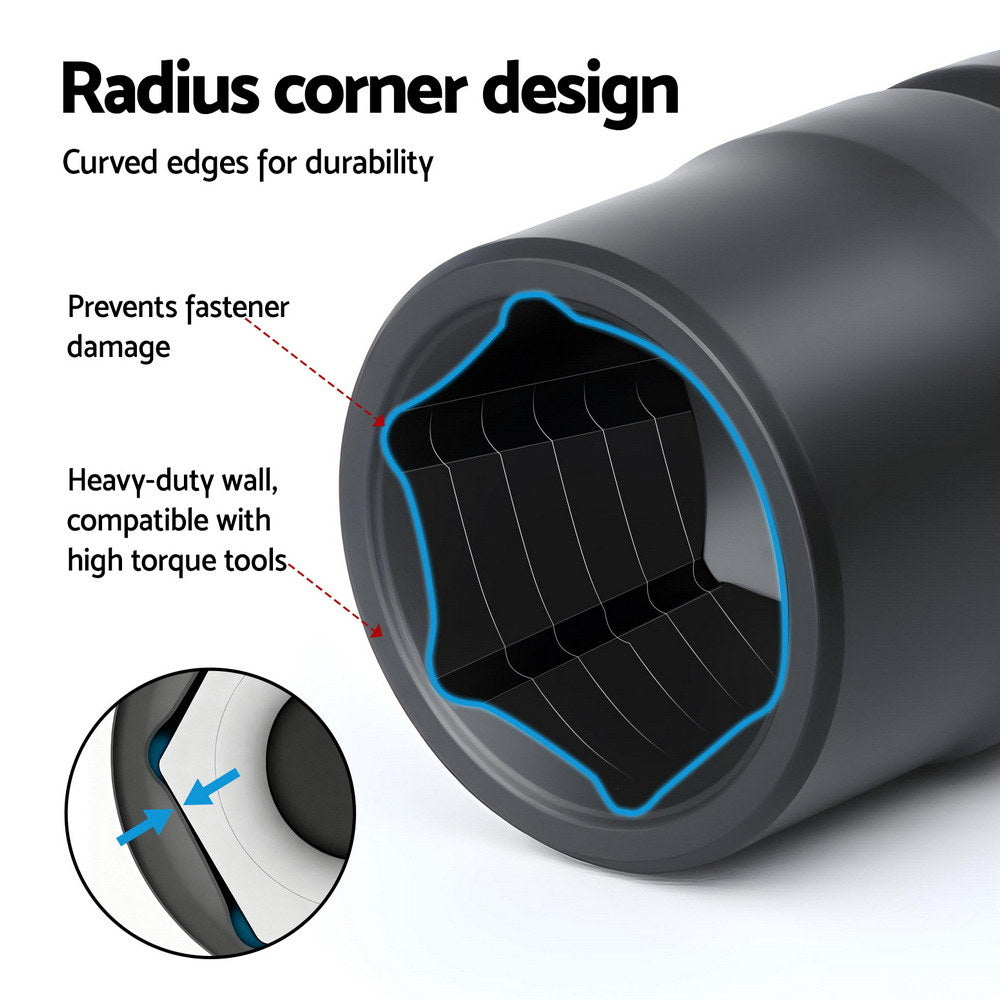 Giantz 30Pc 1/2" Drive Socket Set Cr-V Steel 8-32mm Workshop Repair-4