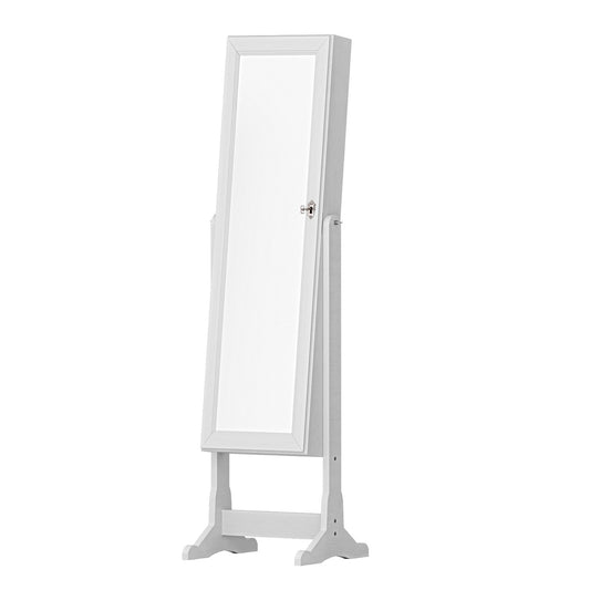 Artiss Jewellery Cabinet Mirror Free Standing-0