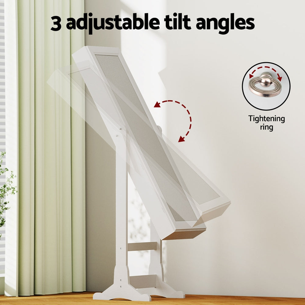 Artiss Jewellery Cabinet Mirror Free Standing-3