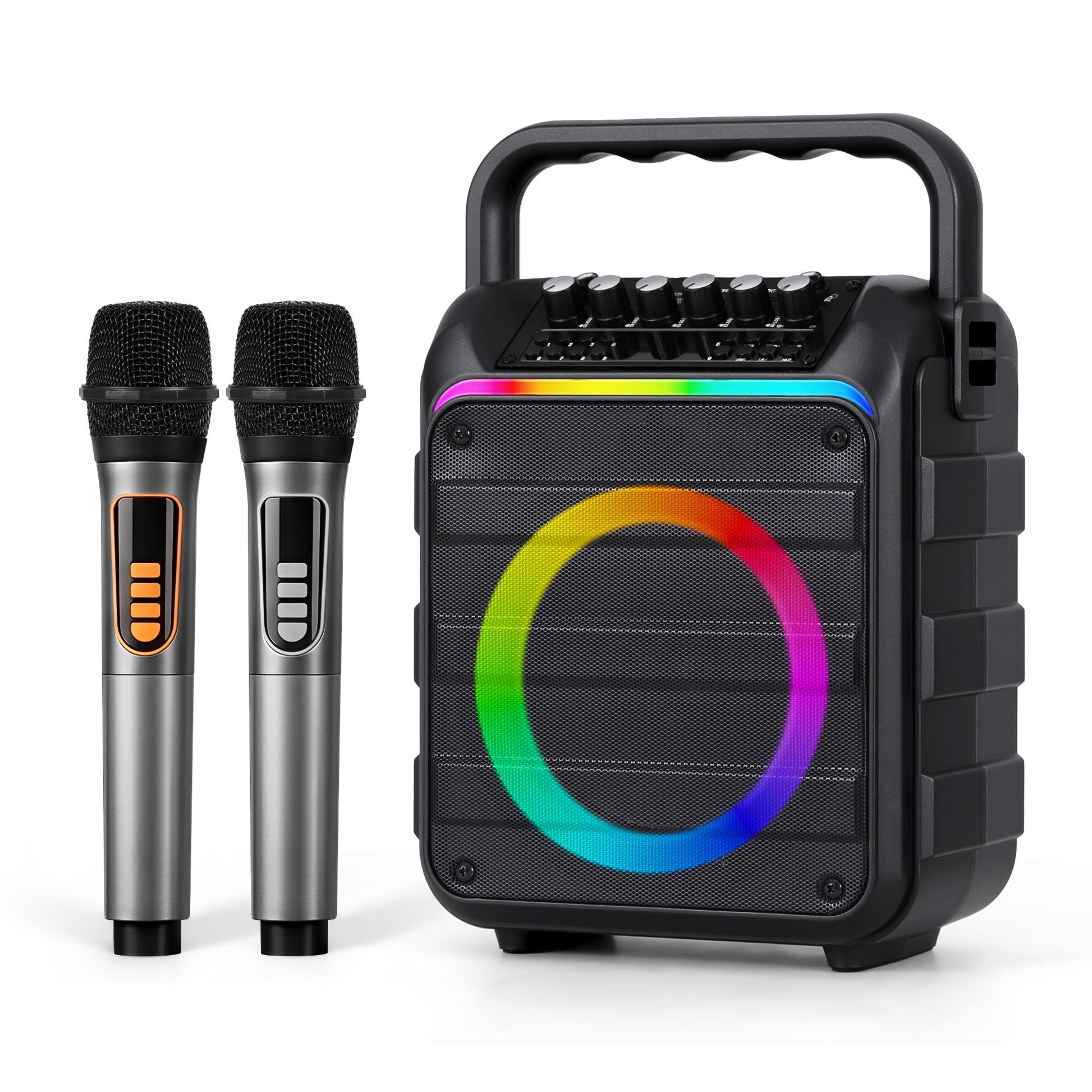 Alpha Portable Karaoke Machine with 2 Wireless Microphones Bluetooth 5.3-0