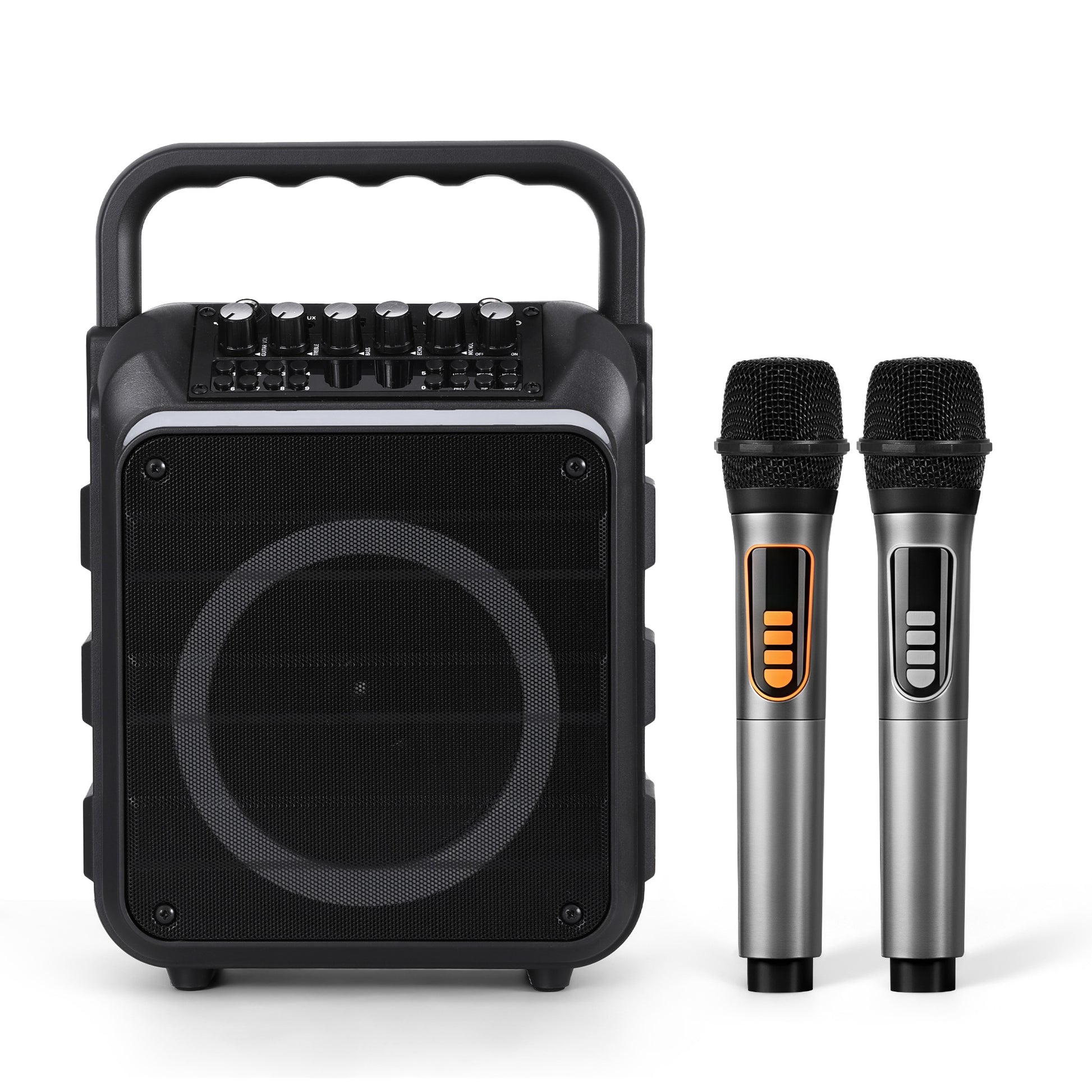 Alpha Portable Karaoke Machine with 2 Wireless Microphones Bluetooth 5.3-2