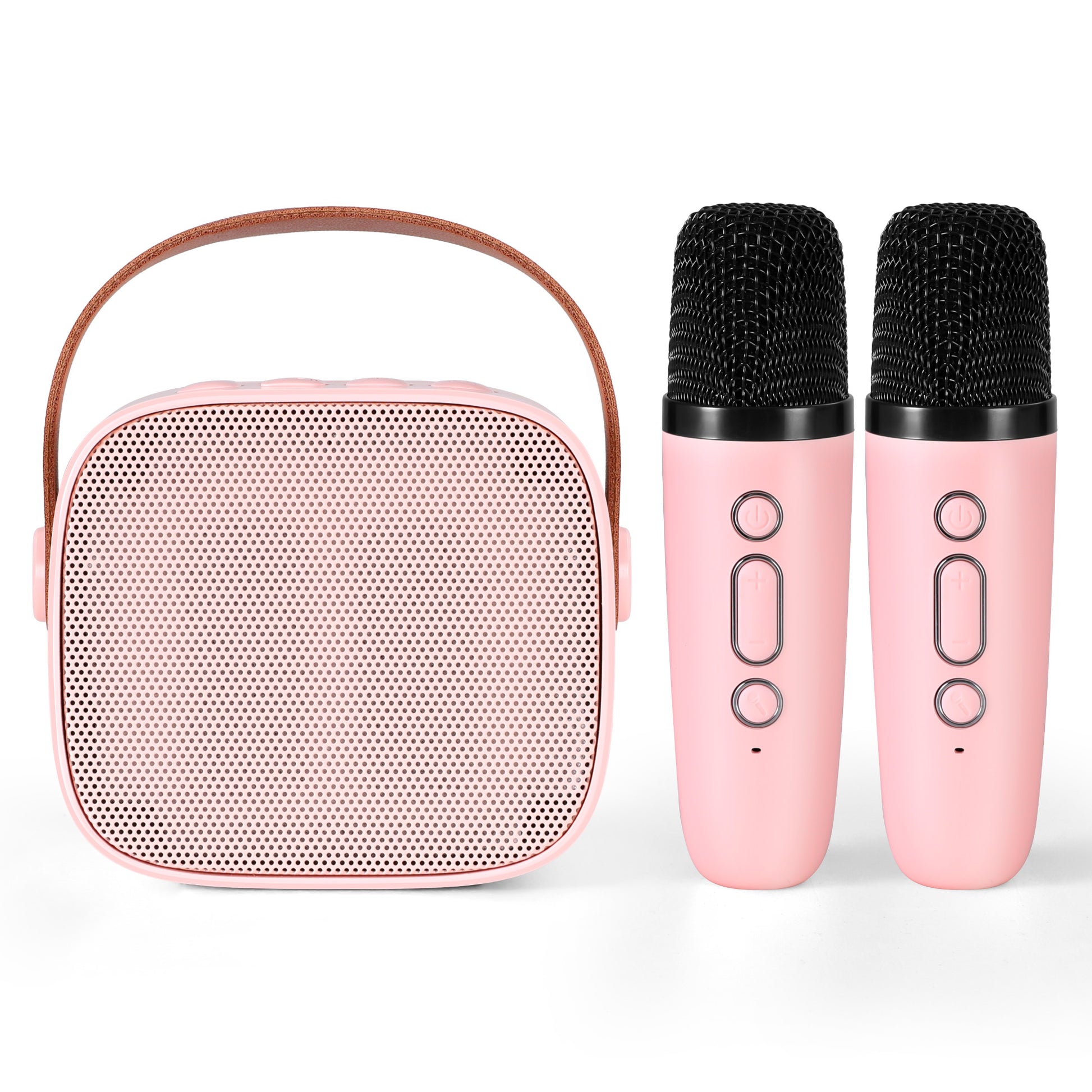 Alpha Mini Portable Karaoke Machine for Adults Kids with 2 Wireless Microphones-2
