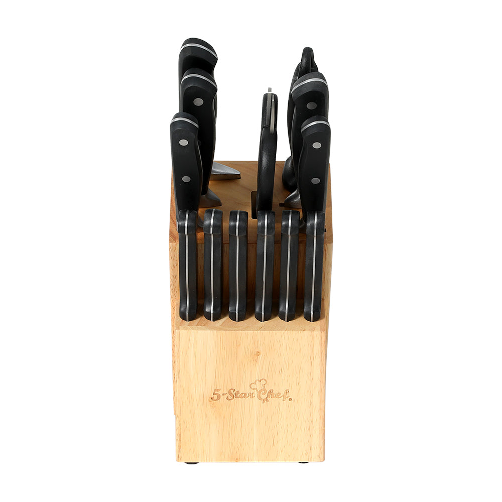 5-Star Chef 14PCS Kitchen Knife Set Stainless Steel Non-stick with Sharpener-2