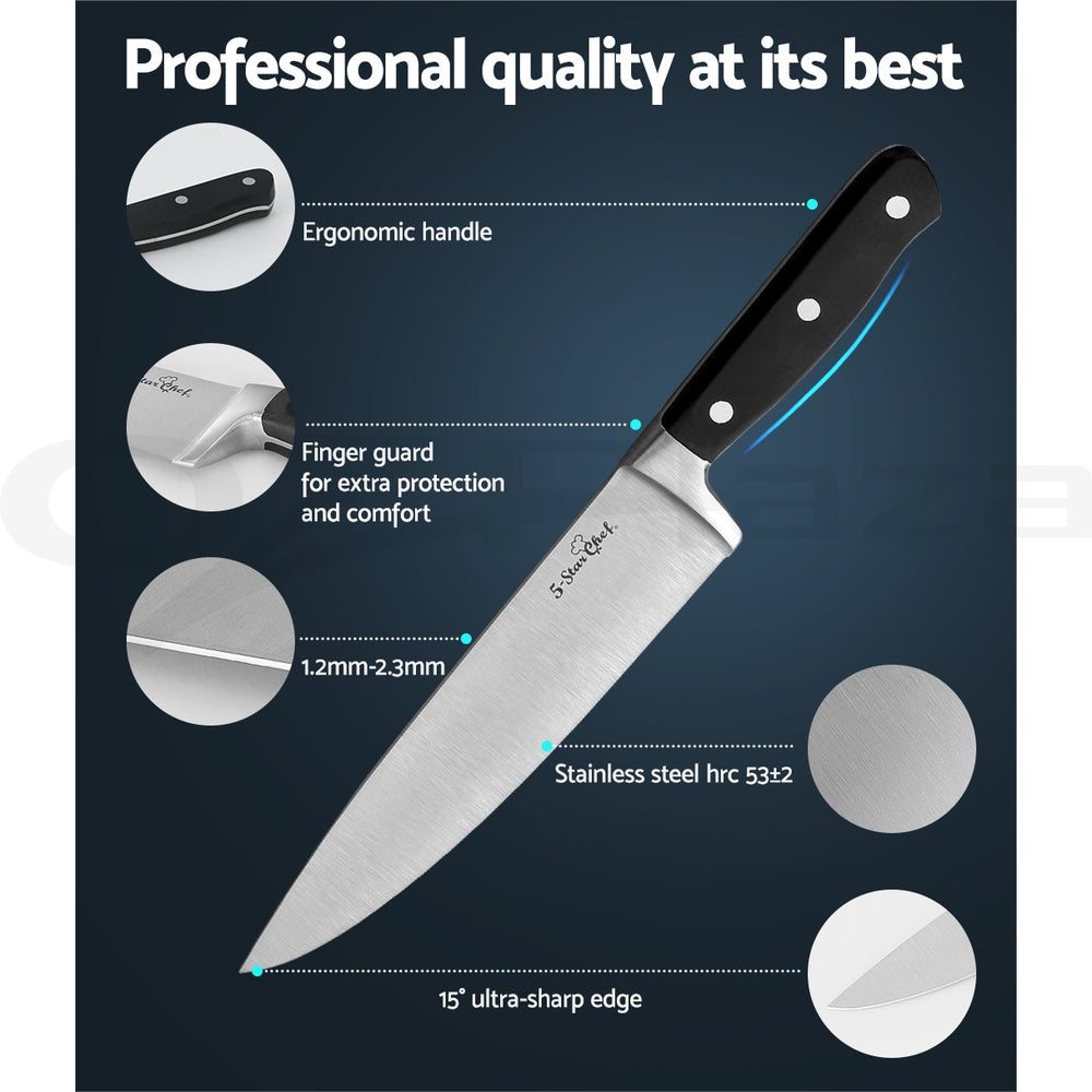 5-Star Chef 14PCS Kitchen Knife Set Stainless Steel Non-stick with Sharpener-6