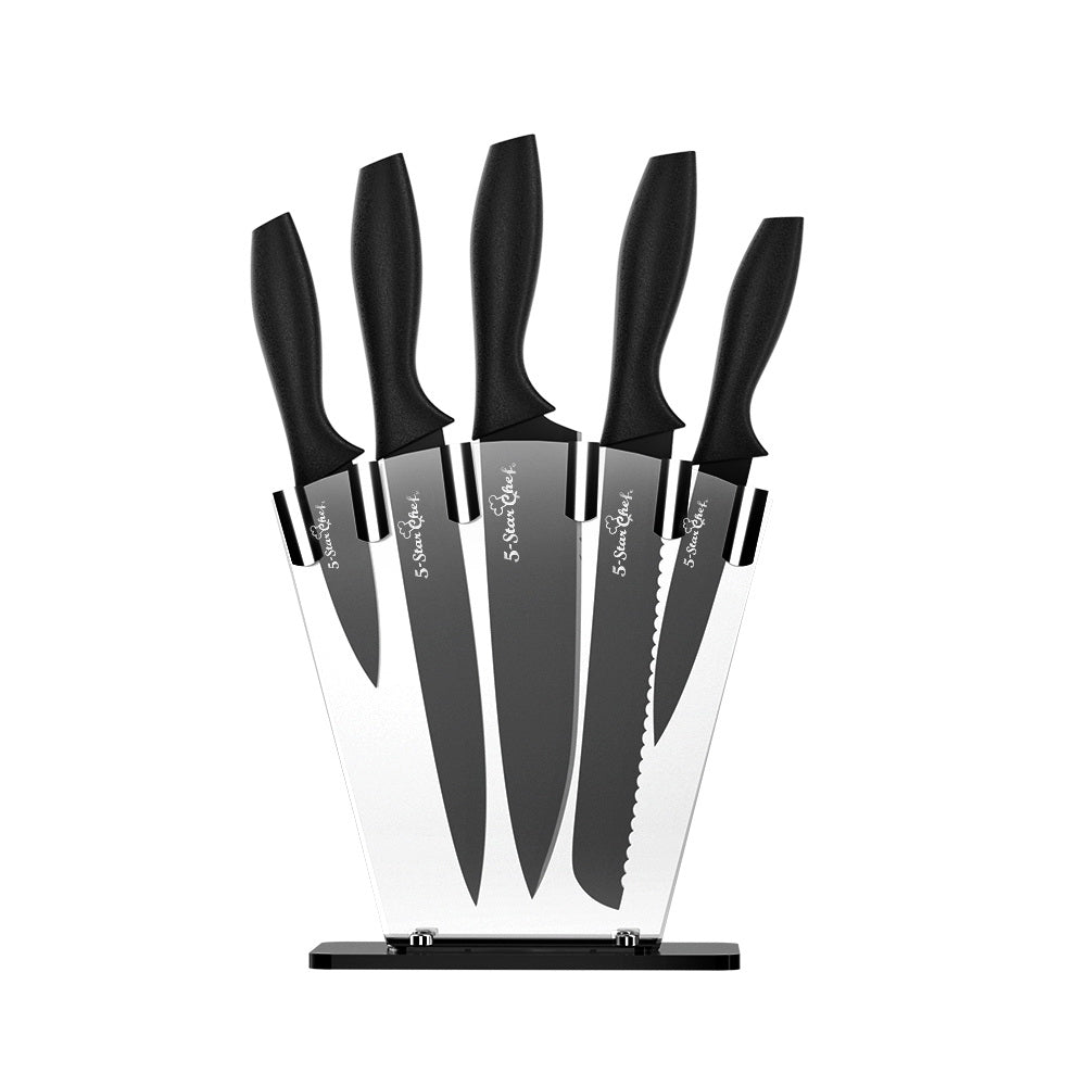 5-Star Chef 7PCS Kitchen Knife Set Stainless Steel Non-stick with Sharpener-2