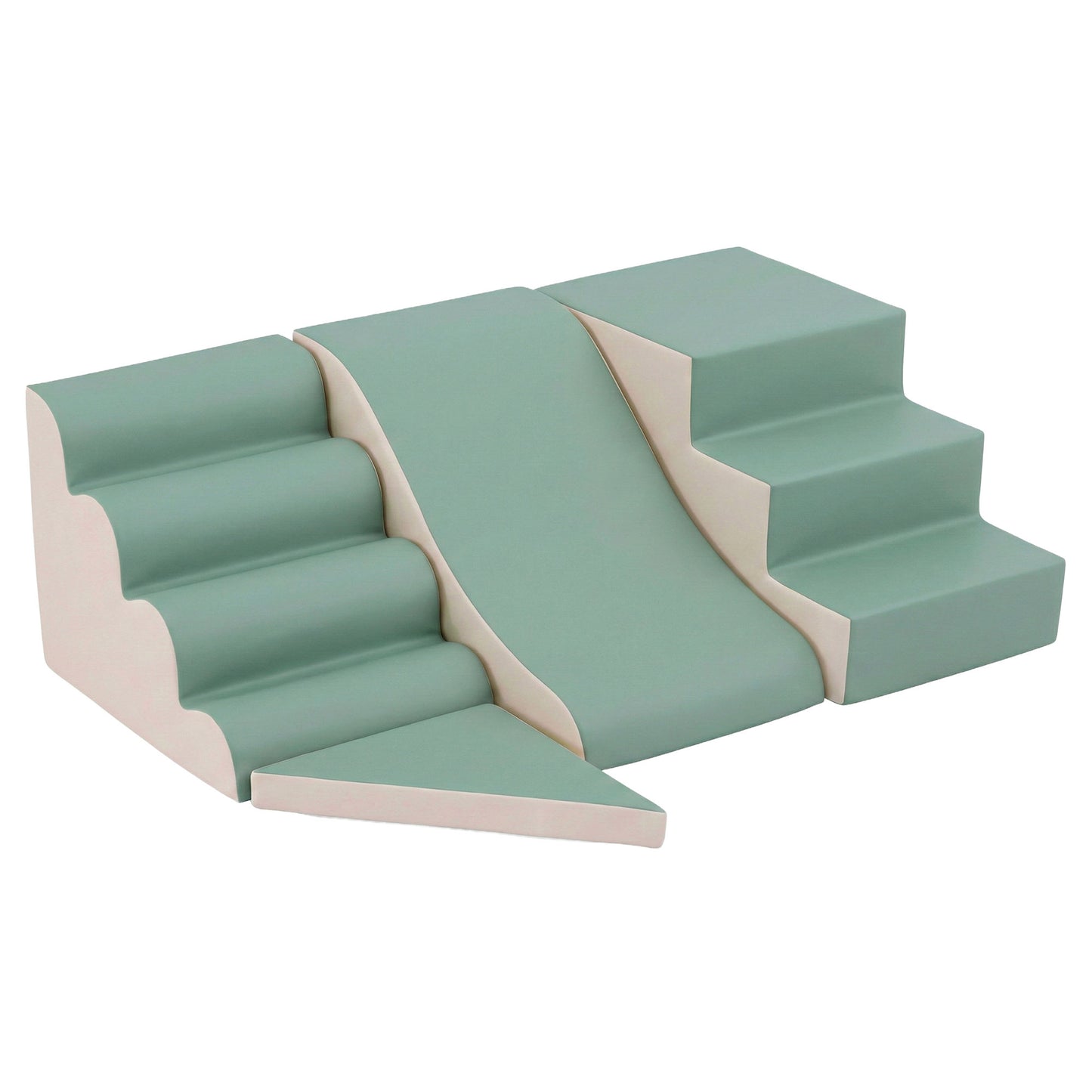 Keezi Kids Climbing Blocks 4-Piece Foam Toddler Playset Soft Indoor Climbing Toy Rocker-2