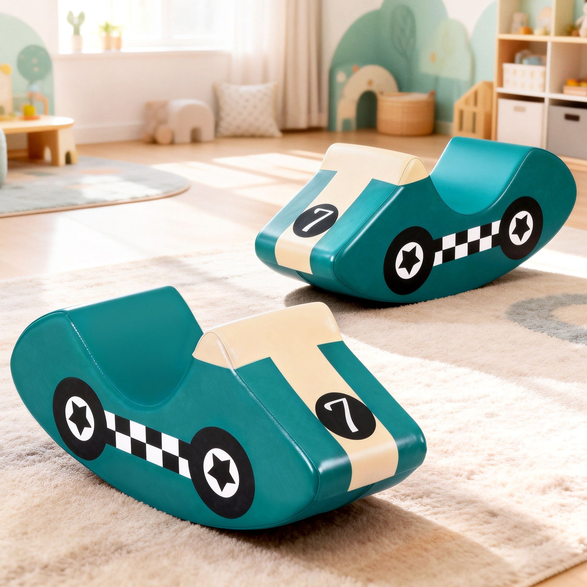 Keezi Kids Climbing Blocks Foam Toddler Playset Soft Indoor Climbing Toy Rocker-0