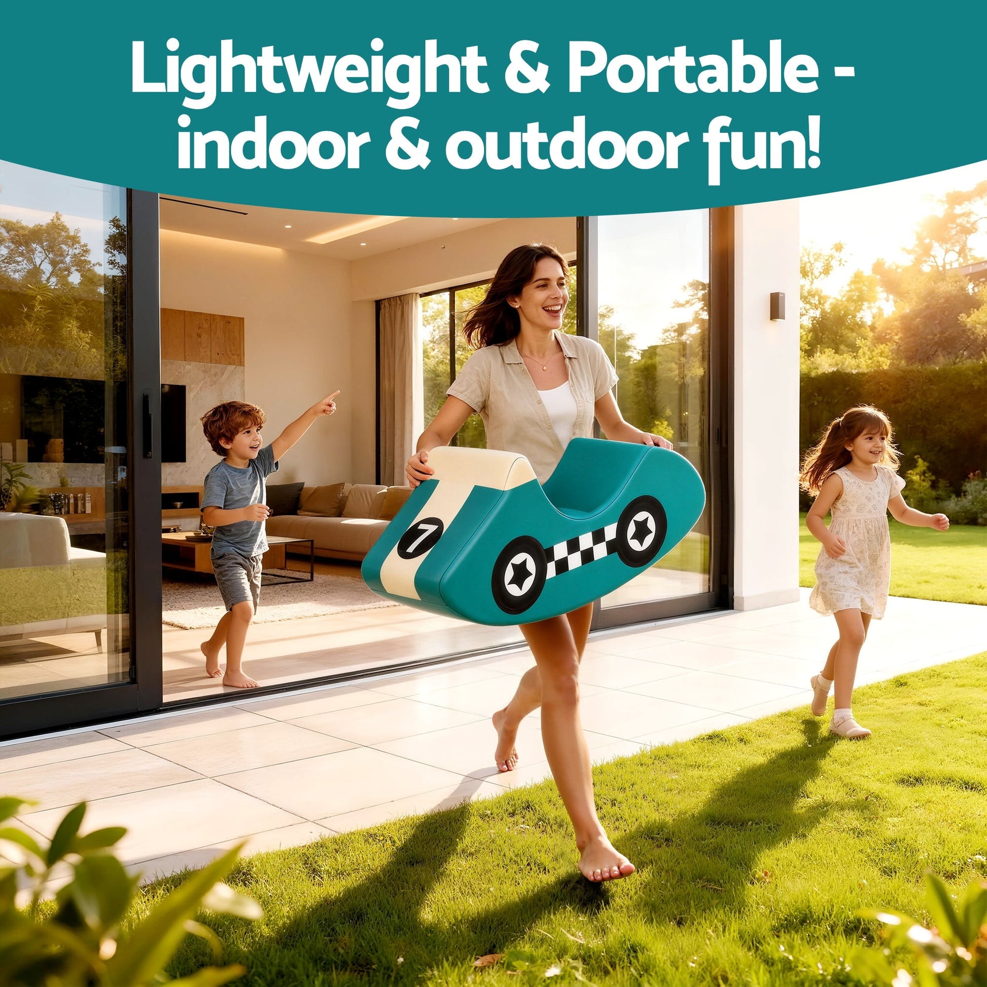 Keezi Kids Climbing Blocks Foam Toddler Playset Soft Indoor Climbing Toy Rocker-4