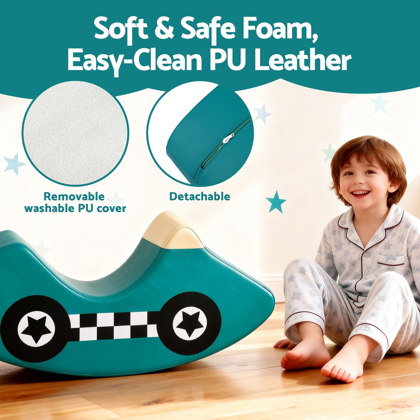 Keezi Kids Climbing Blocks Foam Toddler Playset Soft Indoor Climbing Toy Rocker-5