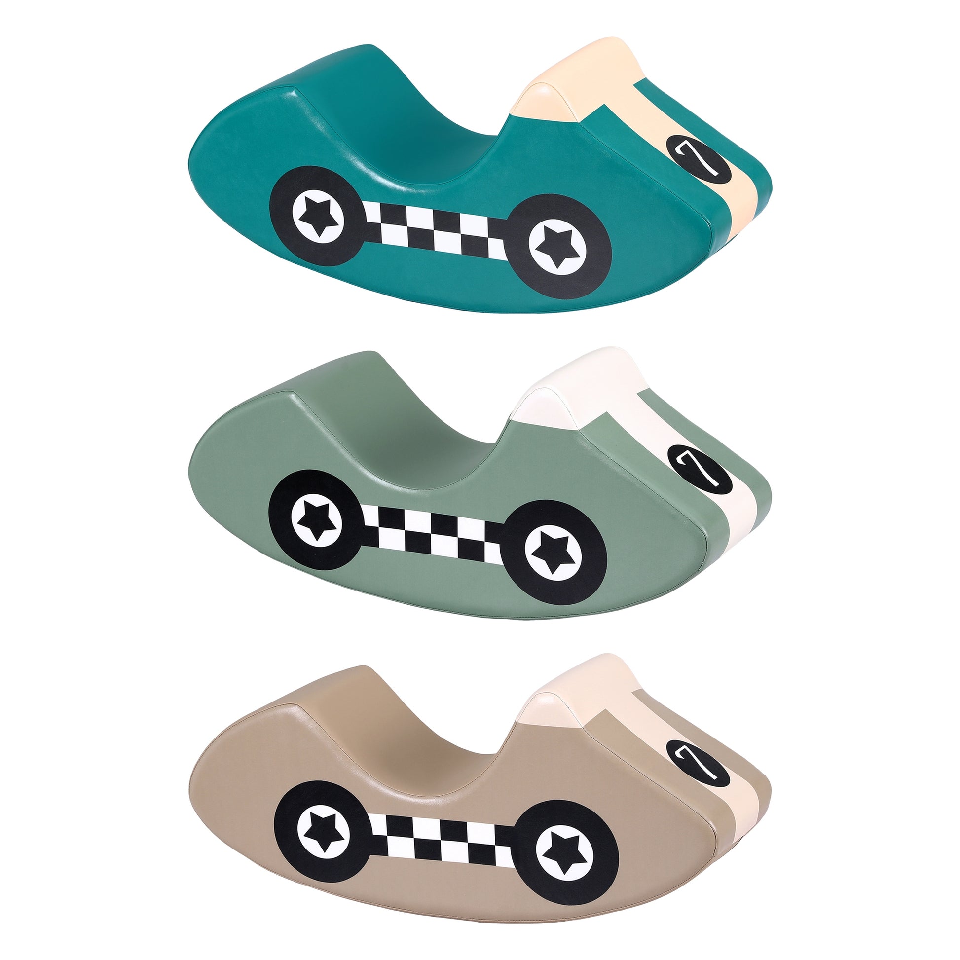 Keezi Kids Climbing Blocks 3Pcs Foam Toddler Playset Soft Indoor Climbing Toy Rocker-2