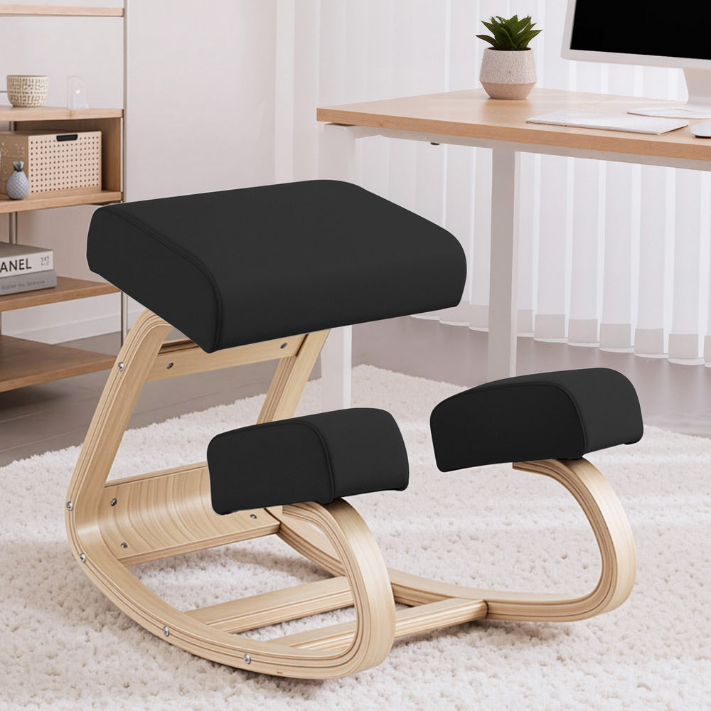 Artiss Kneeling Chair Ergonomic Posture Chair with Memory Foam Balance Stool for Home Office Gaming 120kg Weight Capacity Black-6